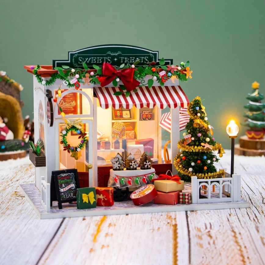 2Kids Toys - Miniatura domečku Vánoční cukrárna 2xAAA