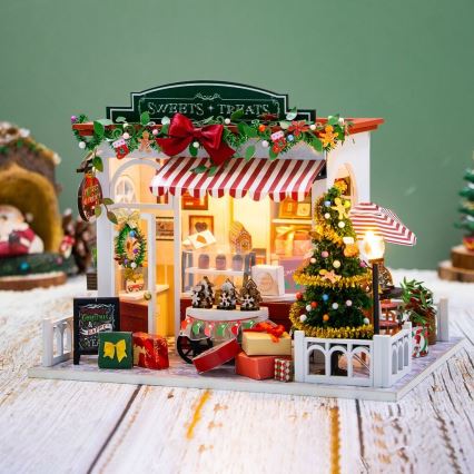 2Kids Toys - Miniatura domečku Vánoční cukrárna 2xAAA