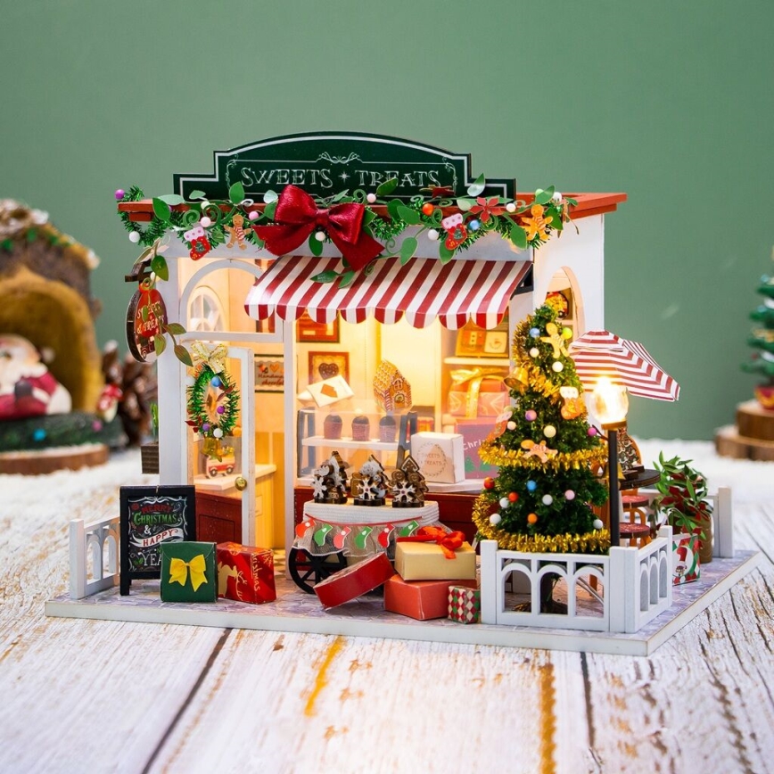 2Kids Toys - Miniatura domečku Vánoční cukrárna 2xAAA