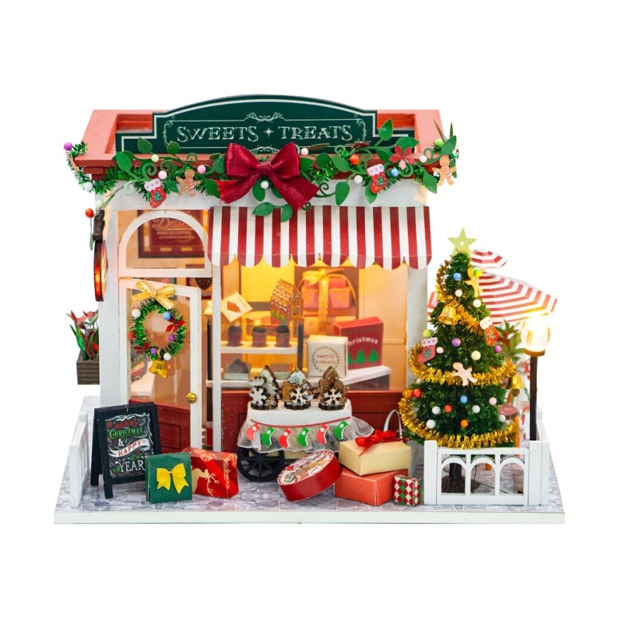 2Kids Toys - Miniatura domečku Vánoční cukrárna 2xAAA