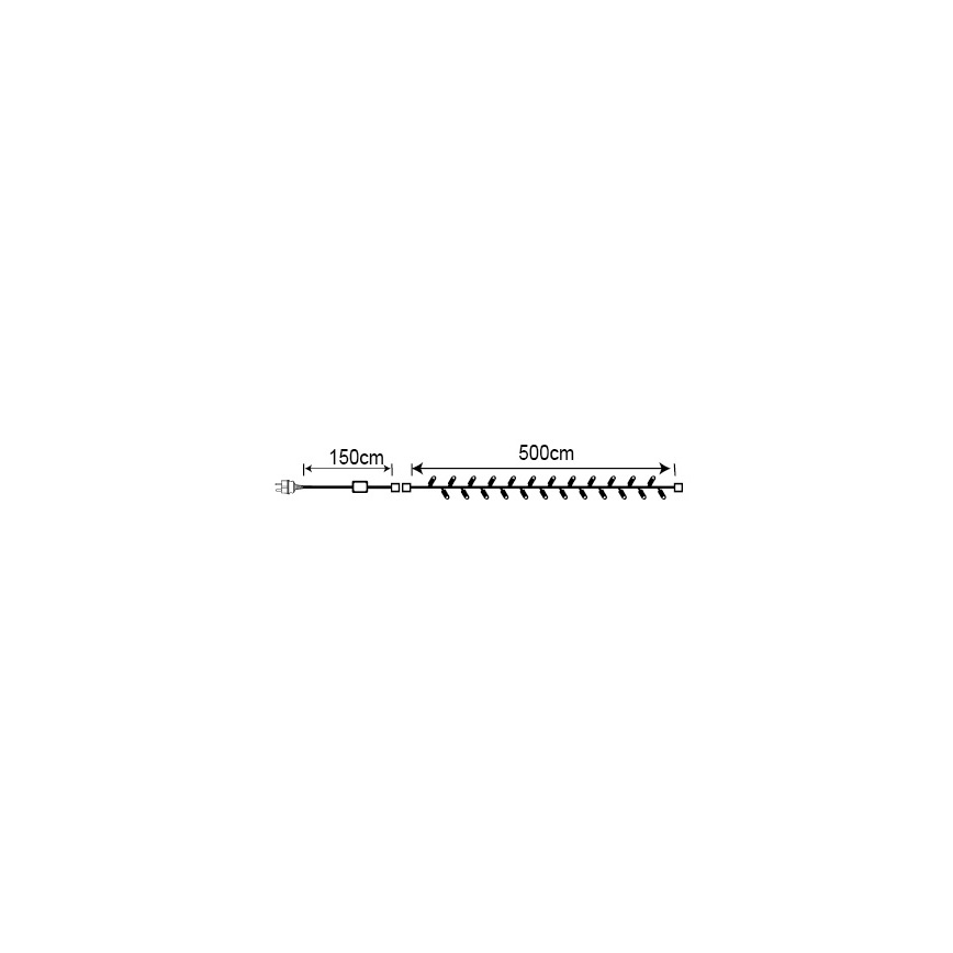 30045 - Vánoční řetez venkovní 5m LED/3,5W/230V IP44