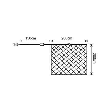 30205 - Venkovní světelná síť 2x2m LED/10,5W/230V IP44