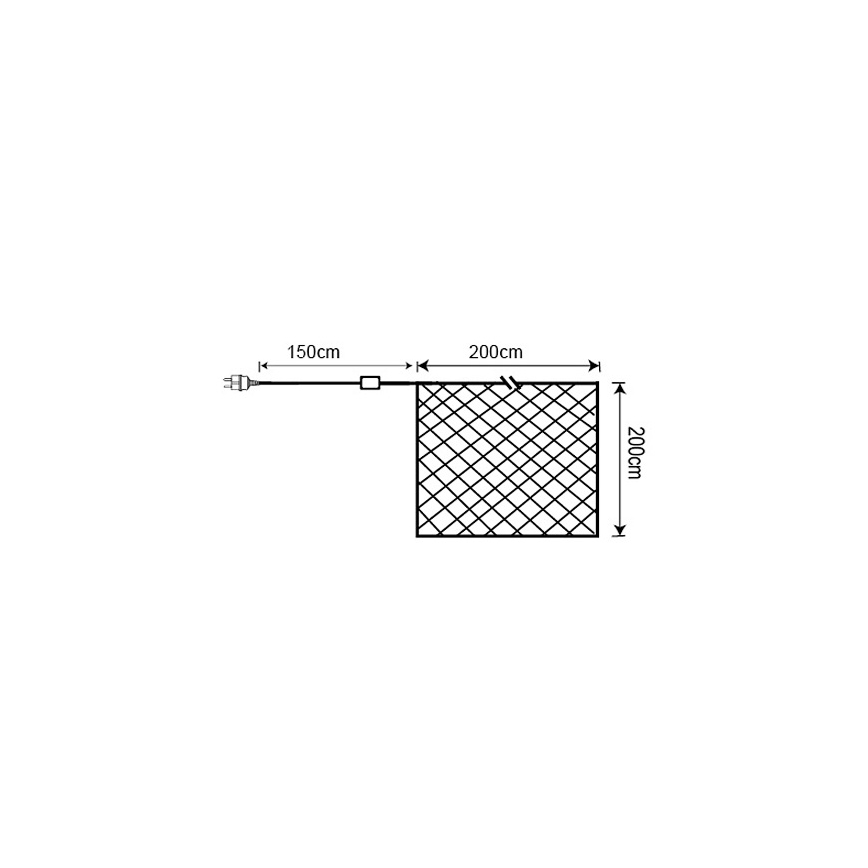 30205 - Světelná síť 2x2m LED/10,5W/230V