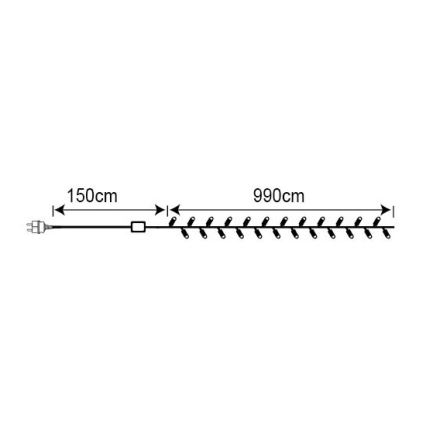 31455 - Vánoční řetez vnitřní 10m LED/7W/230V