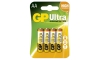 4 ks Alkalická baterie AA GP ULTRA 1,5V