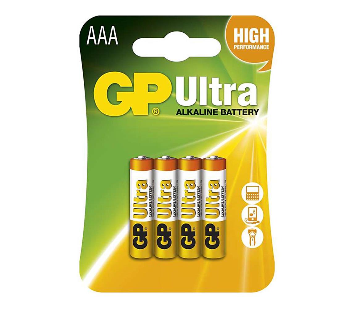 EMOS 4 ks Alkalická baterie AAA GP ULTRA 1,5V EMS056