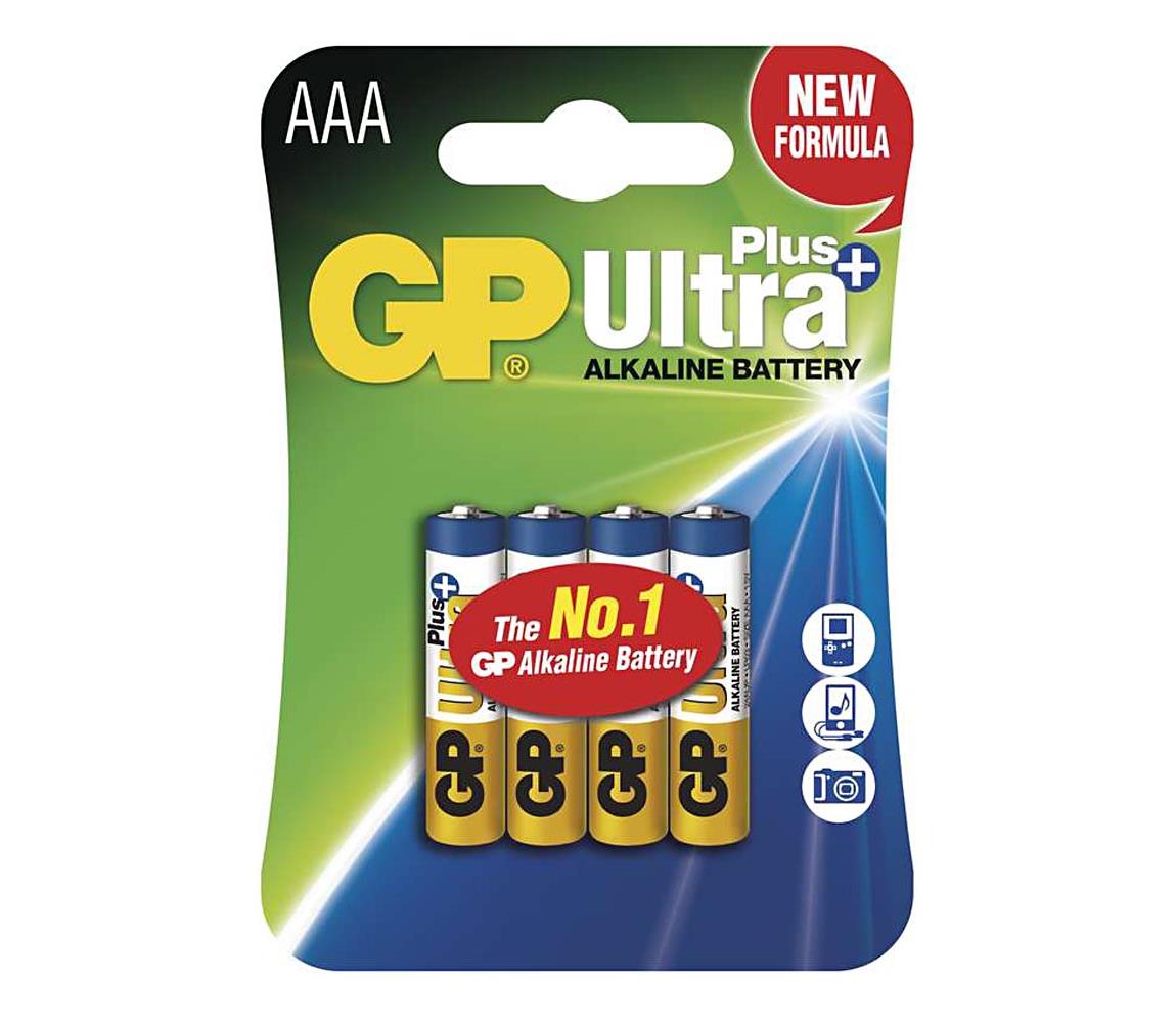 EMOS 4 ks Alkalická baterie AAA GP ULTRA PLUS 1,5V EMS061