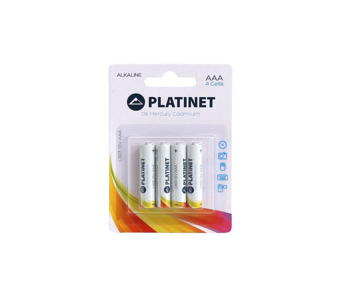 Platinet 4 ks Alkalické baterie AAA PRO 1,5V PL0167