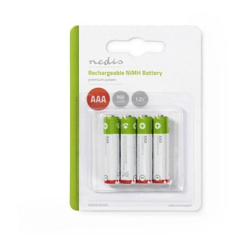 4 ks Nabíjecí baterie AAA Ni-MH/1.2V/950mAh