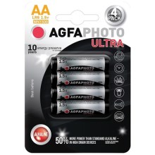 4 ks Ultra alkalická baterie AA 1,5V