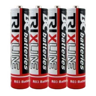 4 ks Zinkochloridová baterie EXTRA POWER AAA 1,5V
