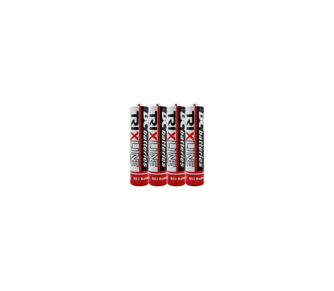 Baterie centrum 4 ks Zinkochloridová baterie EXTRA POWER AAA 1,5V BC0014