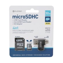 4in1 MicroSDHC 32GB + SD adaptér + MicroSD čtečka + OTG adaptér