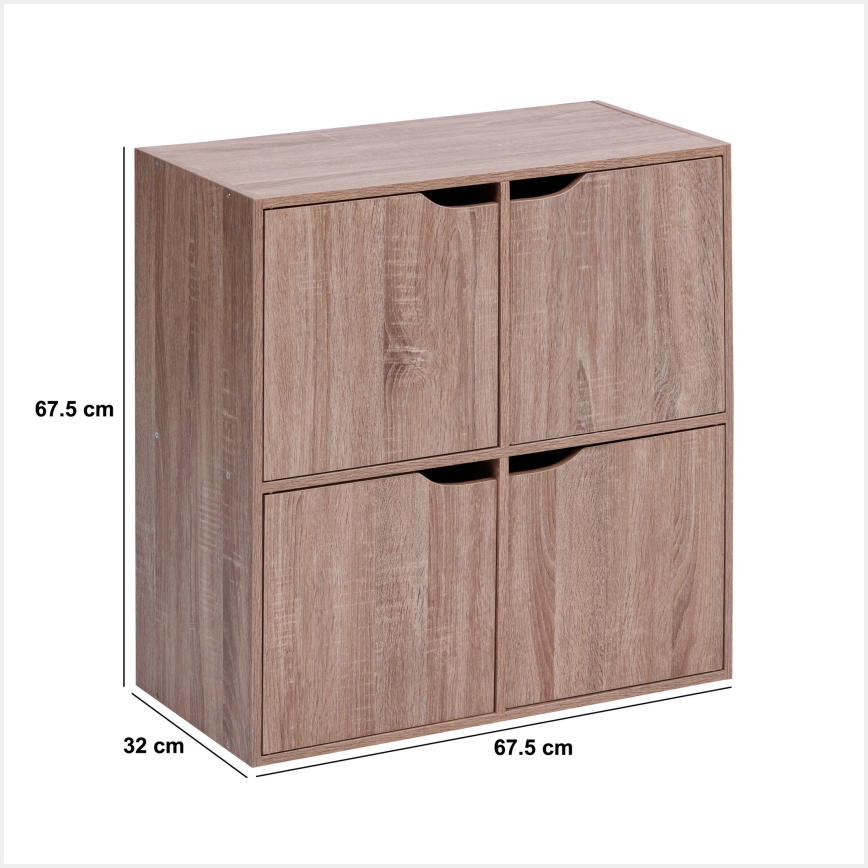 5five - Komoda TIDY 68x68x32 cm hnědá
