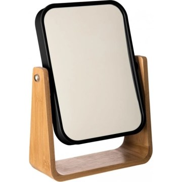 5five - Kosmetické zrcátko NATUREO 21,8x16 cm bambus/černá