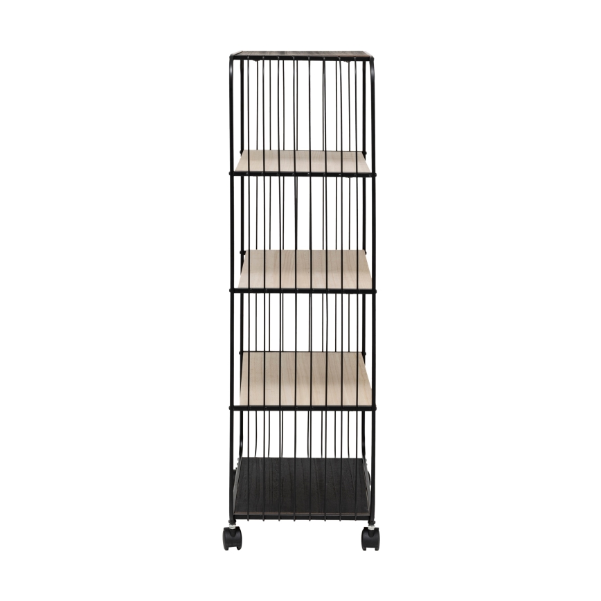 5five - Servírovací stolek/mobilní police COLGE 97x55 cm černá/béžová
