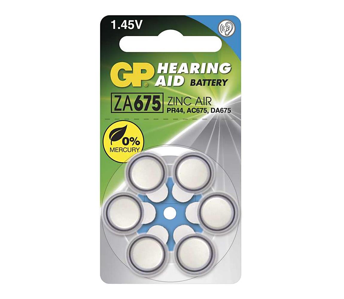EMOS 6 ks Baterie do naslouchadel ZA675 GP HEARING AID 1,45V/630 mAh EMS093