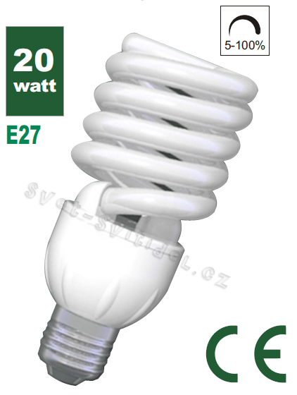 Úsporná stmívatelná žárovka