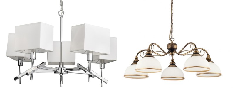 Moderní lustry versus klasické