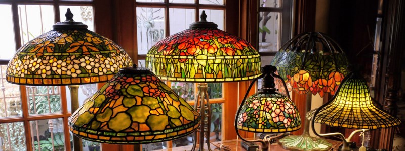 Vitrážová svítidla typický originální vzhled Tiffany