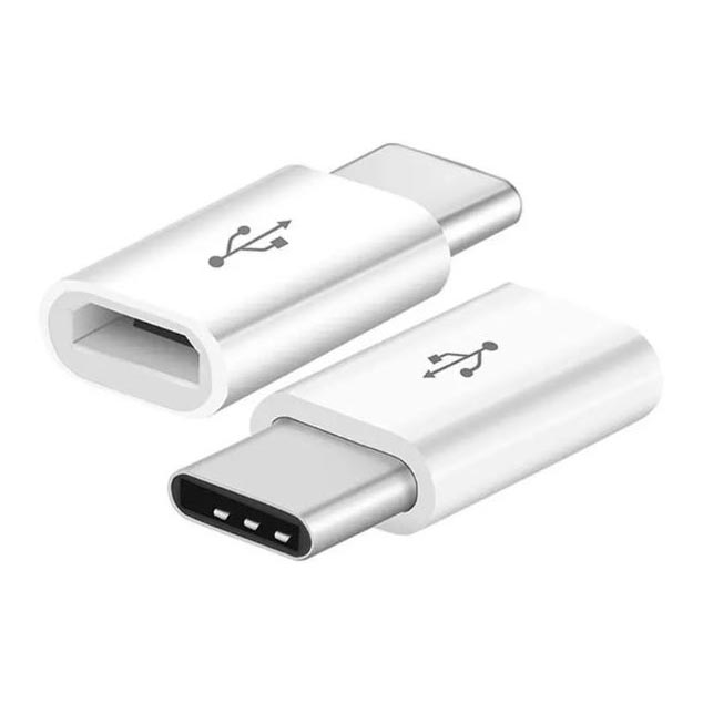 Adaptér Micro USB na USB-C bílá