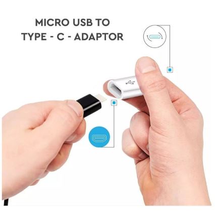 Adaptér Micro USB na USB-C bílá