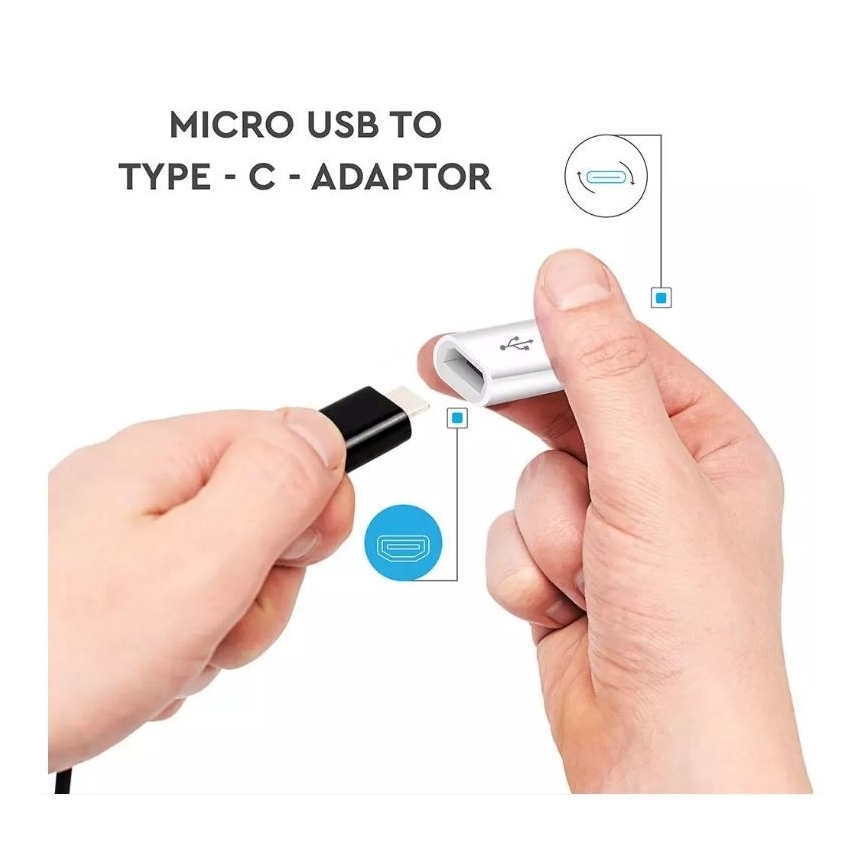 Adaptér Micro USB na USB-C bílá