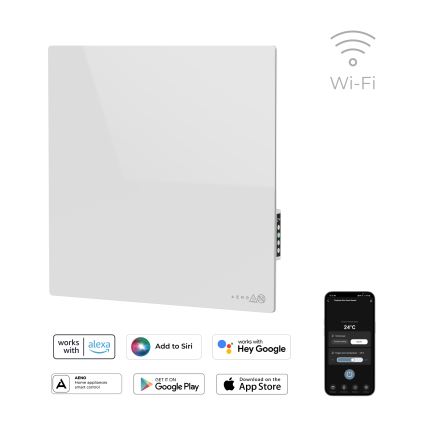 AENO - Chytrý elektrický infrapanel 500W časovač/termostat Wi-Fi bílá