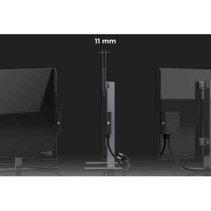 AENO - Chytrý elektrický infrapanel 700W časovač/termostat IP44 Wi-fi černá