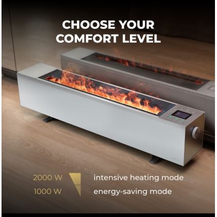 AENO - Chytrý elektrický přímotop/konketor 1000/2000W bílá