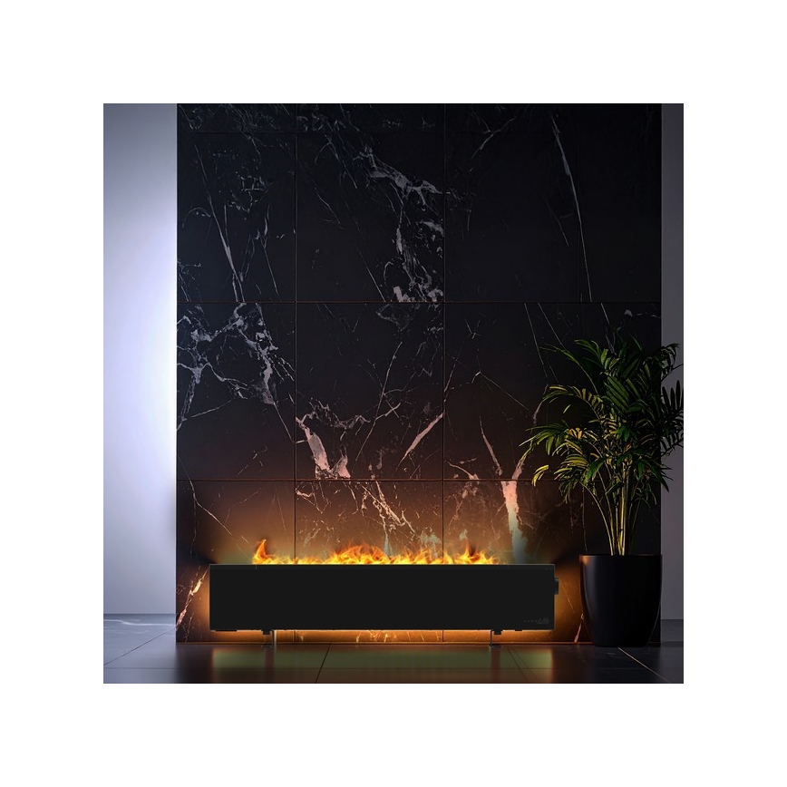 AENO - Chytrý elektrický přímotop/konketor 1000/2000W černá