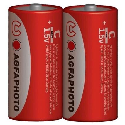 2 ks Zinková baterie R14/C 1,5V