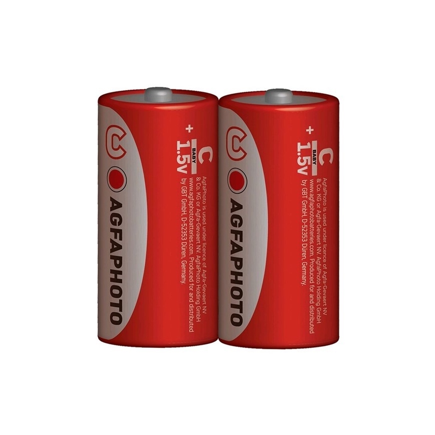 2 ks Zinková baterie R14/C 1,5V