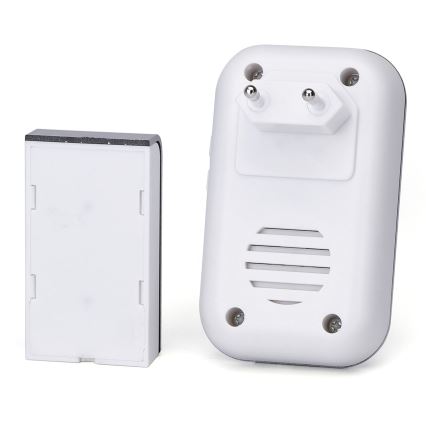 Aigostar - Bezdrátový zvonek do zásuvky 230V/12V IP44 bílá