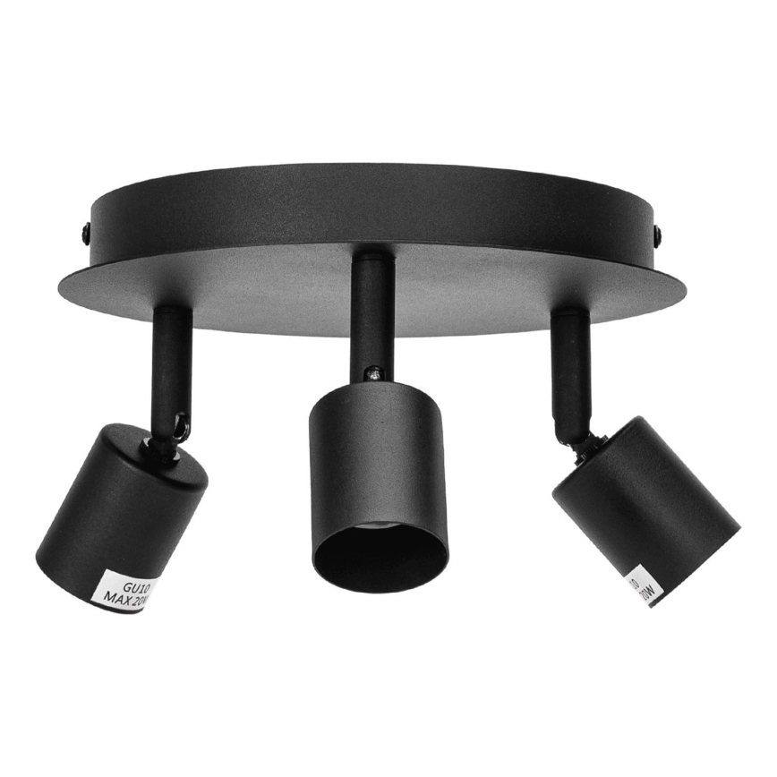 Aigostar - Bodové svítidlo 3xGU10/60W/230V černá