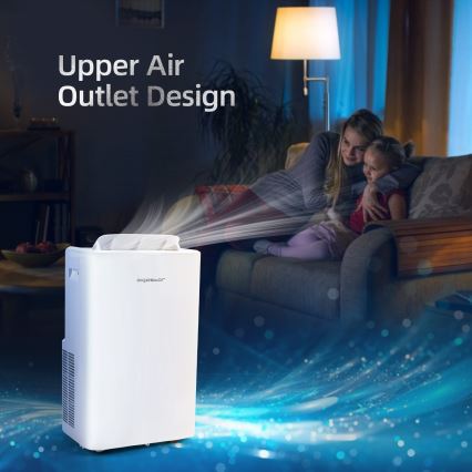 Aigostar - Chytrá mobilní klimatizace 1337W/230V 12000 BTU Wi-Fi  bílá + dálkové ovládání
