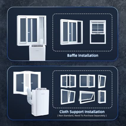 Aigostar - Chytrá mobilní klimatizace 1337W/230V 12000 BTU Wi-Fi  bílá + dálkové ovládání