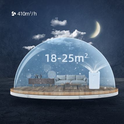 Aigostar - Chytrá mobilní klimatizace 1337W/230V 12000 BTU Wi-Fi  bílá + dálkové ovládání