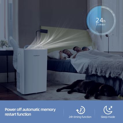 Aigostar - Chytrá mobilní klimatizace 1337W/230V 12000 BTU Wi-Fi  bílá + dálkové ovládání