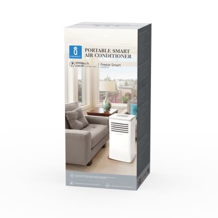 Aigostar - Chytrá mobilní klimatizace 3v1 1003W/230V 9000 BTU Wi-Fi bílá + dálkové ovládání