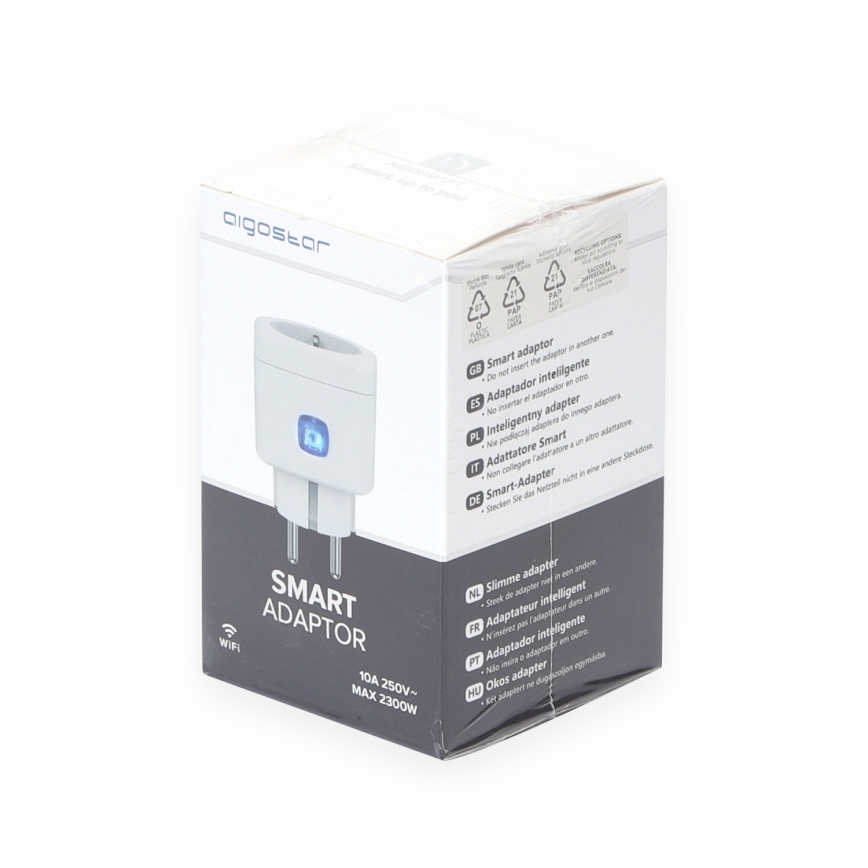 Aigostar - Chytrá zásuvka F 2300W Wi-Fi Tuya