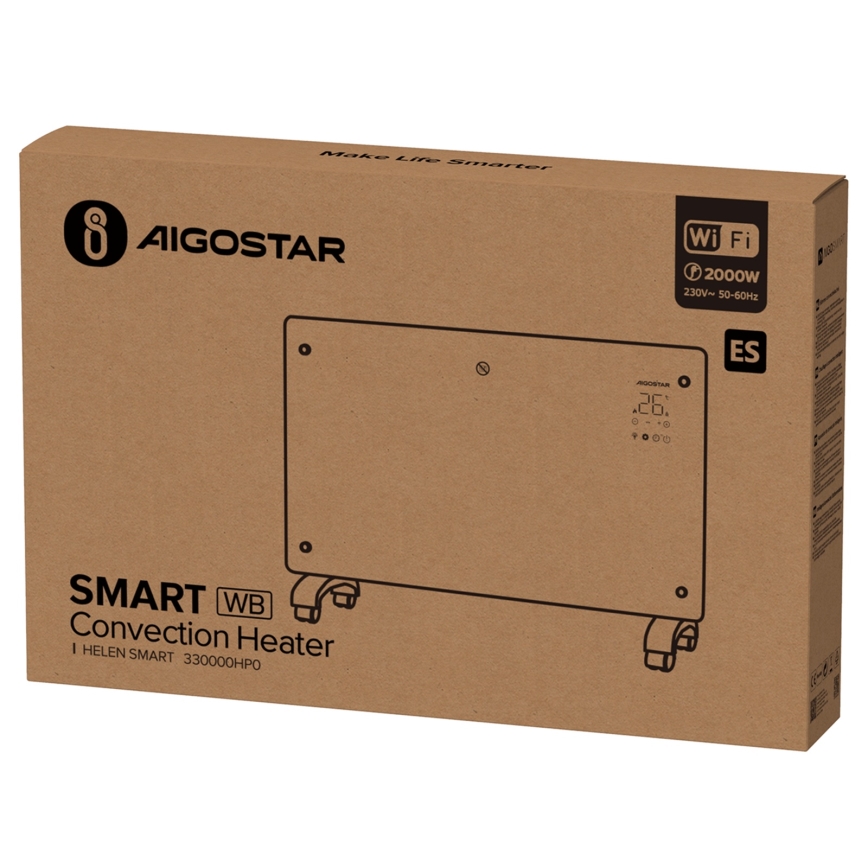 Aigostar - Chytrý elektrický přímotop/konvektor 1000/2000W Wi-Fi