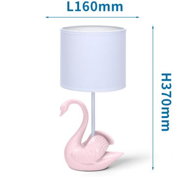 Aigostar - Dětská lampička 1xE14/40W/230V labuť růžová