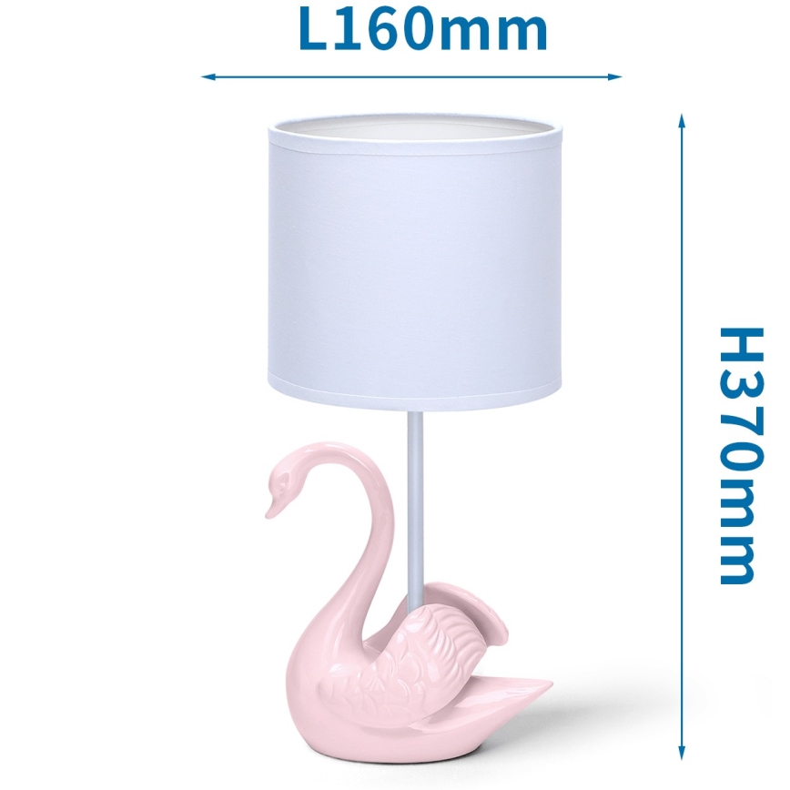 Aigostar - Dětská lampička 1xE14/40W/230V labuť růžová