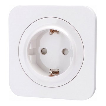 Aigostar - Domovní zásuvka s rámečkem SCHUKO 250V/16A bílá