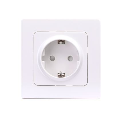 Aigostar - Domovní zásuvka s rámečkem SCHUKO 250V bílá