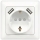 Aigostar - Domovní zásuvka SCHUKO 250V + 2x USB s rámečkem bílá