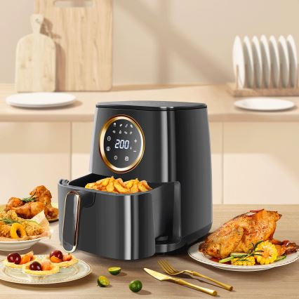 Aigostar - Horkovzdušná fritéza 1400W/230V 4,2l černá