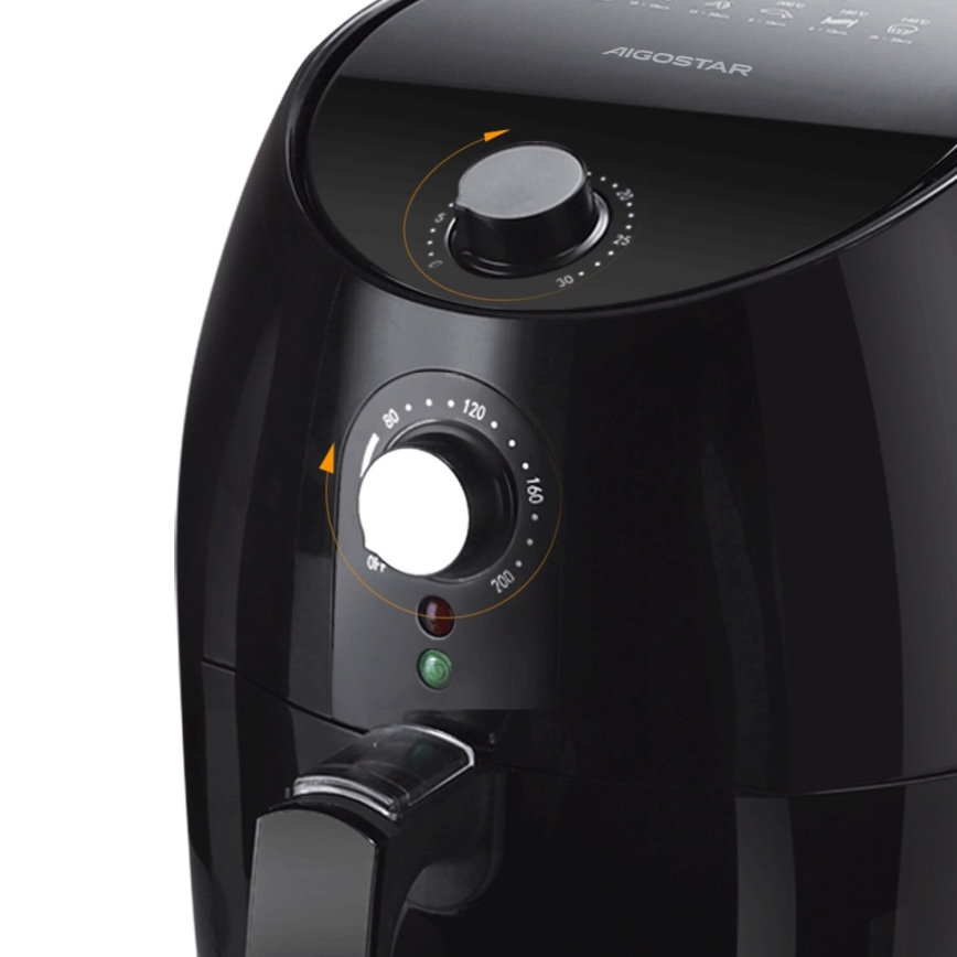 Aigostar - Horkovzdušná fritéza 1500W/230V 3,5l černá