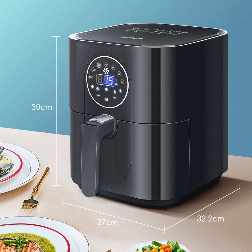 Aigostar - Horkovzdušná fritéza 1500W/230V 3,5l černá